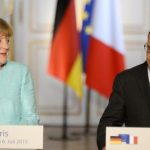Hollande and Merkel call for strict refugee quotas