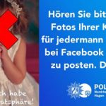 Police warn parents to never post child photos