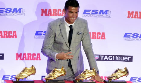Madrid striker Ronaldo wins fourth Golden Boot as Europe's top scorer