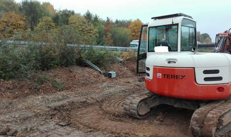 Vandals steal digger for speed camera vengeance