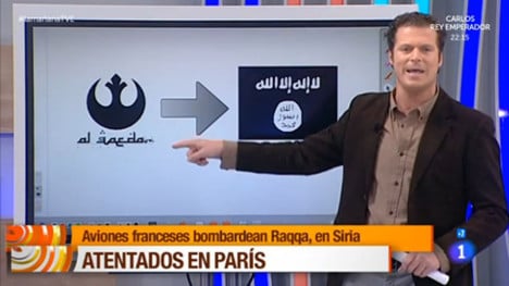 Spanish reporter apologizes after Star Wars symbol used for al-Qaeda