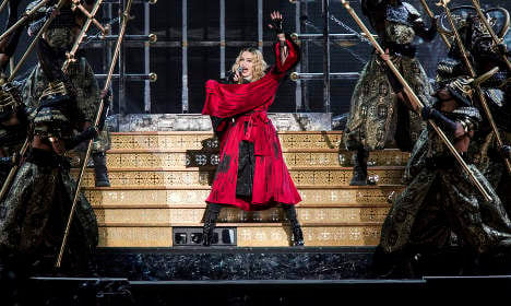 Madonna cries for Paris at Stockholm concert