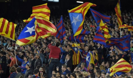 FC Barcelona fans to defy Uefa with massive show of independence flags