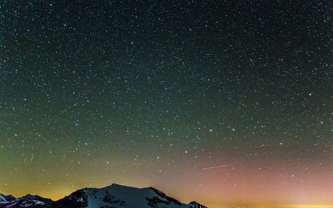 Northern Lights spotted over Austrian Alps