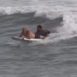 Dramatic video shows hero surfer rescue drowning man in Barcelona