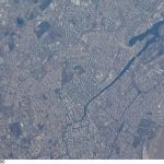 Germany's capital Berlin sprawls out either side of the Spree River with the Tempelhof airfield in the bottom right of the picture.Photo: Nasa