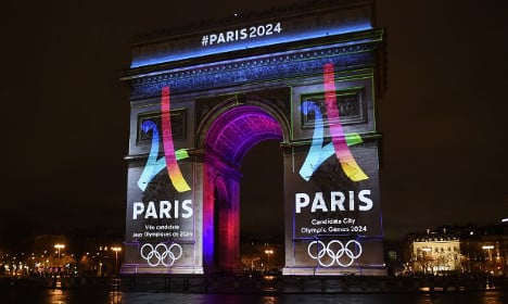 Paris unveils 2024 Olympics logo on the Arc de Triomphe