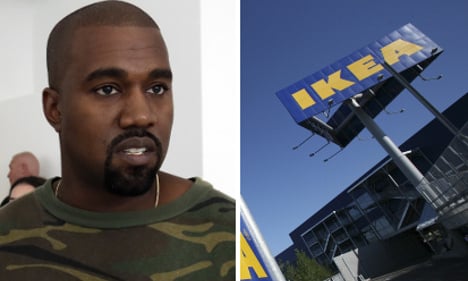 What was Kanye West doing visiting Ikea's HQ in Sweden?