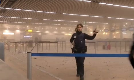 VIDEO: Scenes of panic after bomb blasts at Brussels airport