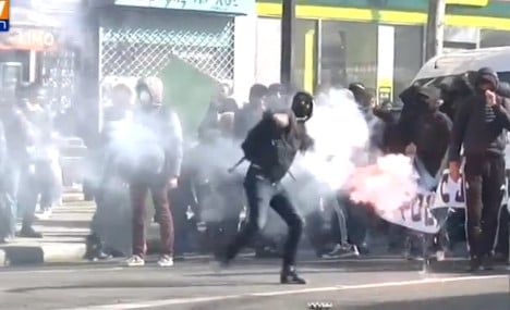 Violence flares as French students protest job reforms