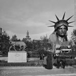 Recognise that head anyone? At the 1878 World Fair in Paris, at the park of the Champ-de-Mars stands the planished copper bust of the head of Statue of Liberty by Auguste Bartholdi, 1834-1904) that ended up in New York of course. Buy this image by clicking here: <a href="http://www.parisenimages.fr/en/collections-gallery/1247-1-1878-world-fair-paris-park-champ-mars-left-bull-sculpted-isidore-jules-bonheur-1827-1901-right-planished-copper-bust-statue-liberty-original-auguste-bartholdi-1834-1904-monduit-gaget-and-gauthier-detail-a-stereoscopic-view">www.parisenimages.fr/en</a>Photo: Buy this image by clicking here: <a href="“http://www.parisenimages.fr/en/collections-gallery/14579-15-1878-world-fair-paris-one-oxen-sculpted-isidore-jules-bonheur-champ-mars-detail-a-stereoscopic-vi