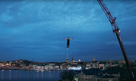 How Stockholm looks when you’re dangling at 50 metres