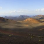 <b>Timanfaya National Park</b>: This national park, on the Canary Island of Lanzarote, is made up completely of Volcanic soil. Volcanic activity continues in the park, which includes geysers, near the active volcano, Timanfaya. Photo: Gernot Keller/Wikimedia