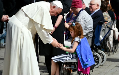 Wish granted: girl meets Pope in Rome before going blind