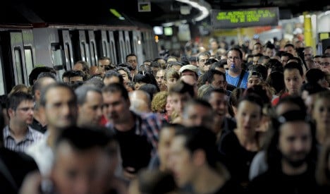 Two day metro strike causes commuter chaos in Barcelona