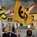 Identitarians protest on Graz Greens roof