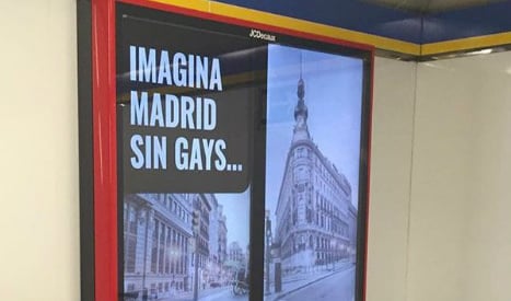 ‘Imagine Madrid without gays’ metro advert sparks row