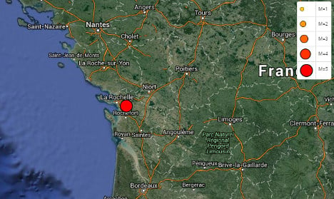Earthquake hits west coast of France