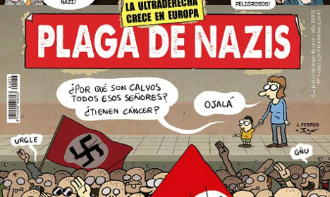 Spanish magazine boss punched over anti-Nazi cover