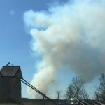 Forest fire threatens Swedish island