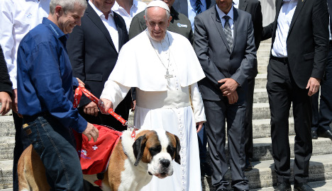 Dog day afternoon: Swiss saint meets Pope in Rome