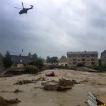 A helicopter rescues people from the flooded town of Simbach am Inn, Bavaria, on Wednesday.Photo: DPA