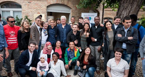 Actor Richard Gere visits Rome homeless shelter