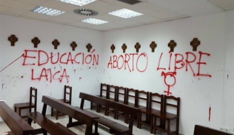 University chapel desecrated with pro-abortion graffiti