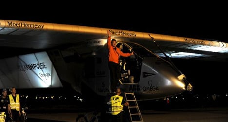 Swiss solar plane sets off on penultimate leg