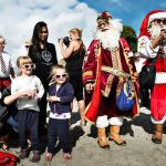 At least 100 Santas took part in this year's event. Photo:  Mathias Løvgreen Bojesen/Scanpix
