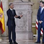 Obama meets Spanish King on symbolic but curtailed trip