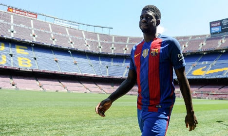 Barcelona defender Umtiti grieves for Nice victims