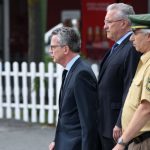 German Interior Minister Thomas de Maiziere (Christian Democratic Union) and Bavarian Interior Minister Joachim Herrmann (Christian Social Union) are picking up the pieces after attacks on Würzburg and Munich.Photo: Photo: DPA