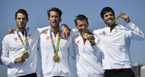 Swiss quartet row to gold at Olympics