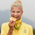 Patched-up Swede wins women’s mountain bike gold