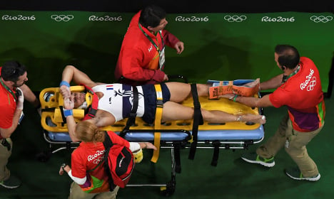 French gymnast Ait Said suffers horrific leg injury