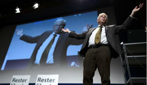 Swiss populist attacked by knife-wielding pensioner