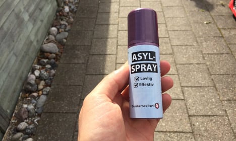 Danish nationalists' 'refugee spray' draws ire