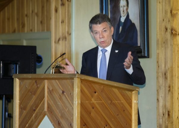 Santos says Nobel 'a great stimulus' in quest for peace