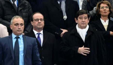 Hollande attends Sweden match to mark Paris attacks