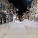 A street is covered by snow in Santeramo in Colle.Photo: Raffaele Pontrandolfo / AFP