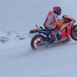 MotoGP ace rides bike up Kitzbühel slopes