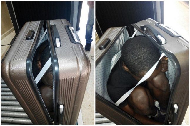 Man attempts to cross into Spain smuggled inside suitcase