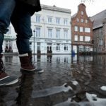 Cellars were flooded in Lübeck, but water levels had started dropping on Thursday.Photo: DPA
