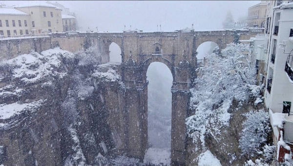 IN PICS: Historic town of Ronda cut off as cold front reaches Costa del Sol