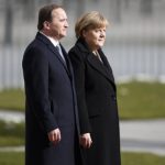 Trump on the agenda as Merkel meets Löfven in Stockholm