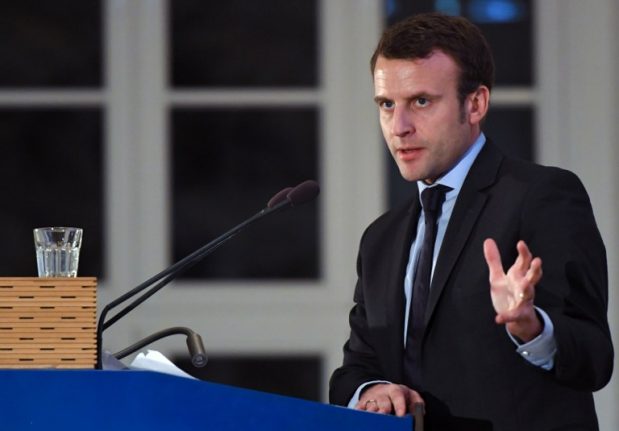 French presidential hopeful Macron gives speech in English and Le Pen blows her top