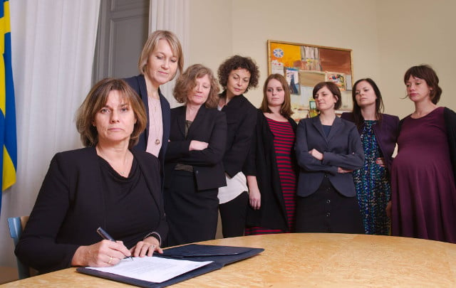 Did Sweden’s deputy PM just troll Trump with a women-only parody picture?
