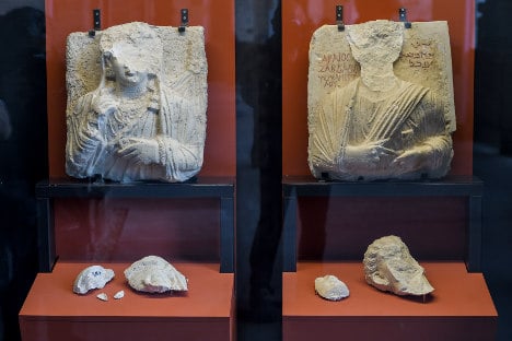 Italian restorers fix Palmyra artefacts destroyed by Isis