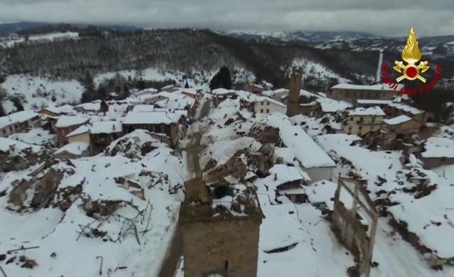 VIDEO: Italy’s firefighters win award for use of drones in earthquake recovery